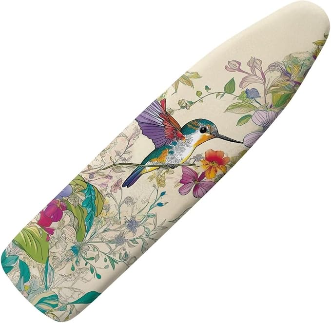 Sprowallow Hummingbird Flowers Ironing Board Cover Stain Resistant Standard