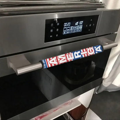 HUISEFOR 250 Years of America Print Refrigerator Door Handle Covers Fridge Handle Covers Set of 6 Washable Appliance Handles Cover Cloth Oven Stove Dishwasher Handles Protective Gloves