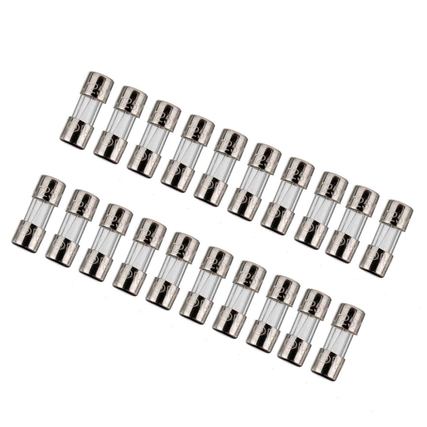 BOJACK Christmas Light Fuses Kit 3.6x10mm Mini Fuse 125V 2.5A 3A 5A and 5x20mm 125V 4A 5A 8A amp Fuses for Christmas Lights