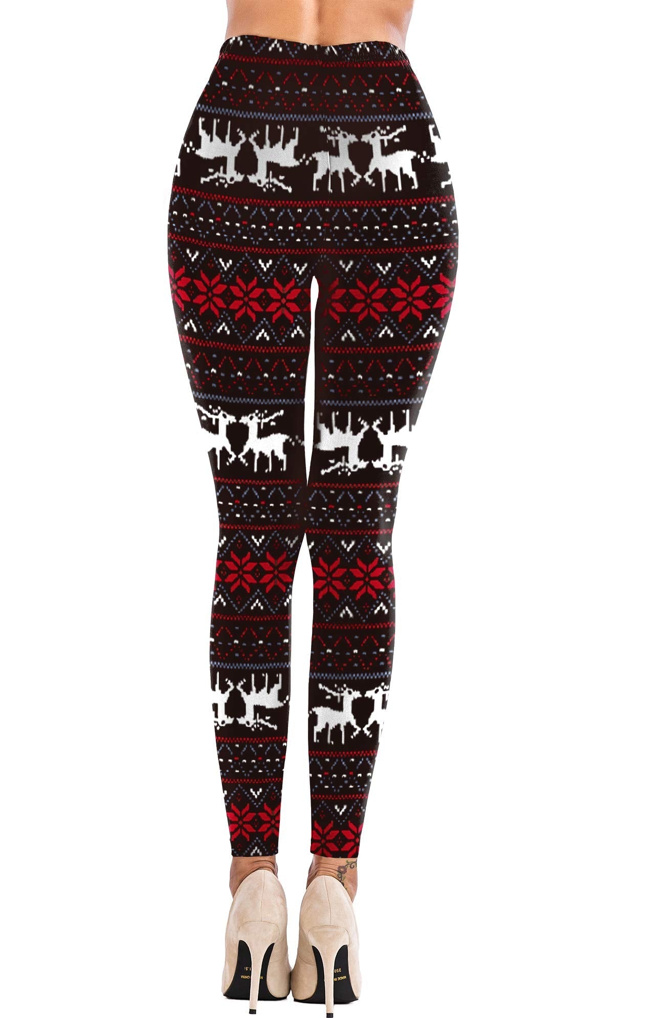 Uaderize Soft Leggings for Women Black Christmas Legging Pants Plus Size Grinch Sweaters Dress 2XL
