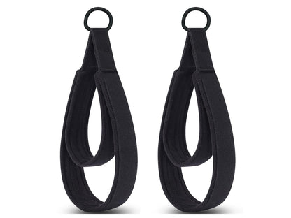 VNLVNL Padded Pilates Straps for Reformer – Double Loop Rope Handles, Comfortable Grip, Durable Replacement Reformer Accessories for Home Gym & Studio (Black)