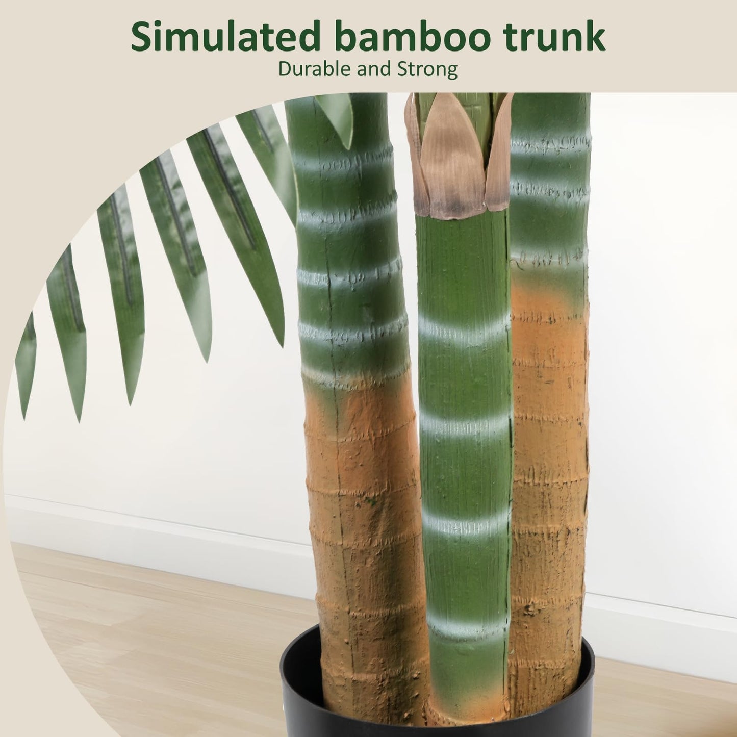 Artificial Palm Tree, Tall Tropical Palm Tree Faux Palm Plant for Indoor Outdoor Office House Living Room Home Decor
