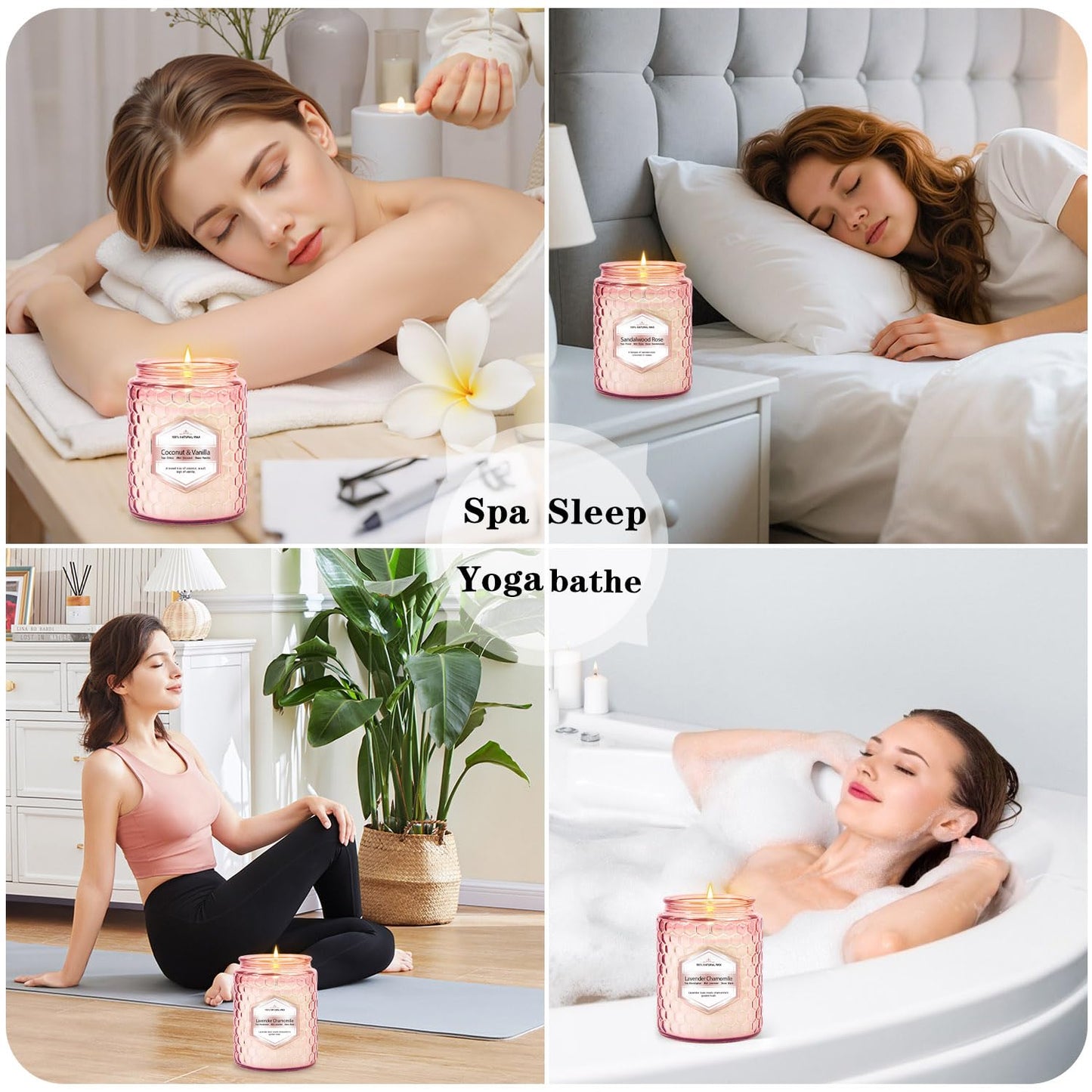 6 Pack Soy Wax Candles Sets, Scented Candles Gifts Sets for Women Birthday Christmas, 5.5 Oz Each Natural Aromatherapy Candles for Home, Spa, Relaxation & Home Decoration