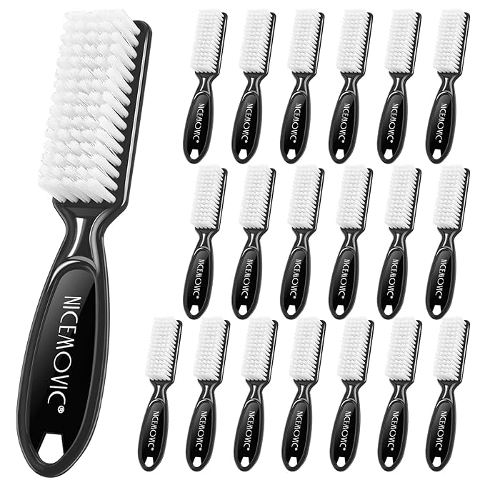 NICEMOVIC 20 Pcs Nail Brush for Cleaning Fingernails, Handle Grip Scrubber Brush