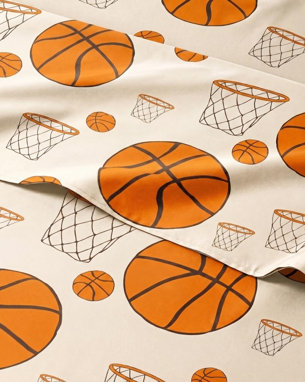 CGK Unlimited Kids Basketball Twin 3 Piece Sheet Set - Boys, Girls, Teens, Toddler - Easy Fit with Deep Pockets - Soft, Cooling & Breathable Sheets - Cute, Cozy, Fade & Wrinkle Free - Machine Washable