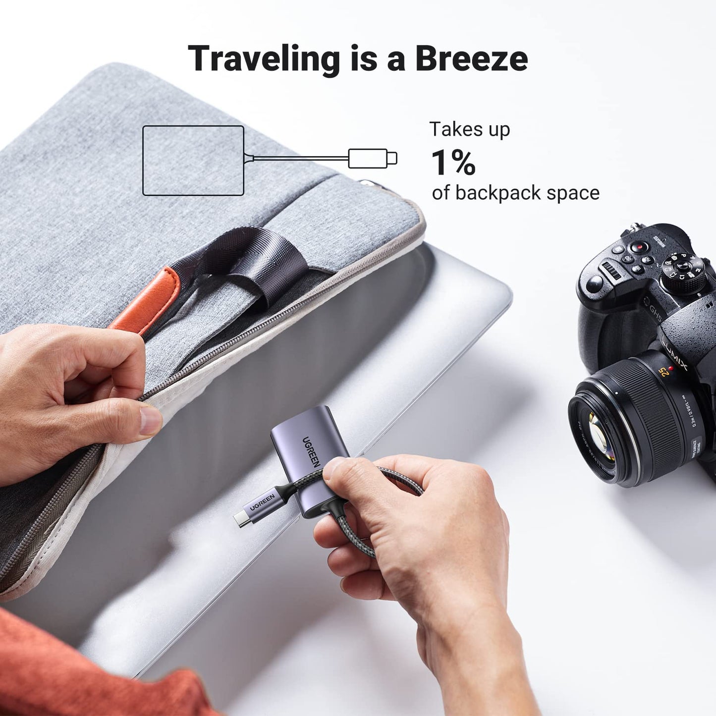 UGREEN USB C 312MB/S SD 4.0 Card Reader, USB C to Micro SD/SD Cards Adapter, Aluminum External Memory Card for SDXC/SDHC/SD/MMC/RS-MMC/Micro SDXC/Micro SD/Micro SDHC Card/UHS-II, and UHS-I Cards