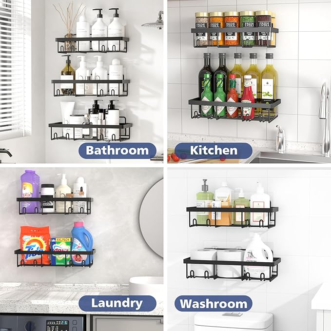 5 Pack Shower Caddy Organizer Rack Shelf