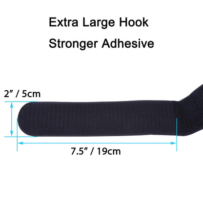 Extra Large 4 Pack 2 x 48 Inches Hook and Loop Strap, Reusable Fastening Cable Tie Down Straps by Wisdompro - Reusable, Durable Functional Cinch Cable Straps for Your Home, Office, Workspace