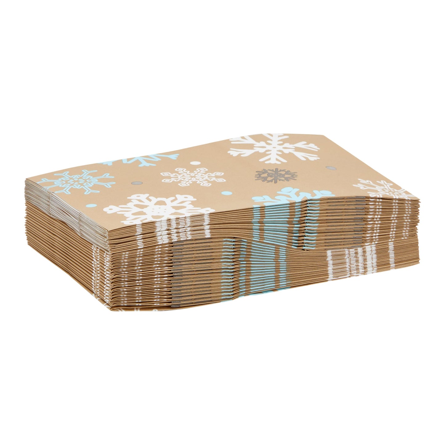 Juvale Paper Winter Gift Bags - 36 Count, 5.15 x 3.2 x 8.5 In, Red & White Snowflake - Reinforced Tear-Resistant Bottom - Snowflake Party Favor & Treat Bags for Snacks & Treats (Pack of 2)