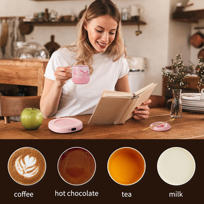 Coffee Mug Warmer & You are Awesome Mug Set, Electric Cup Warmer for Desk, Beverage Warmer with 3 Temperature Setting, 8-Hours Auto Shut Off