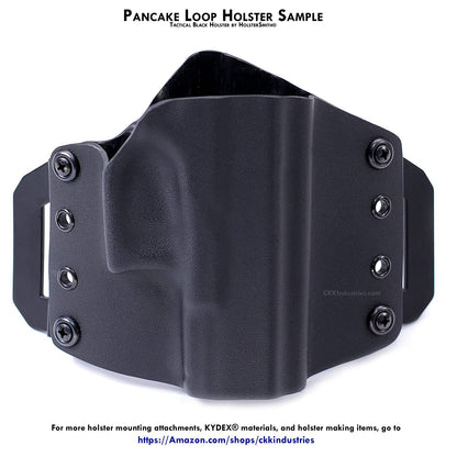 Holster Belt Loops - Pancake Design - Unbranded - (Fits 1.50 inch Belts) - (1 Pair) - for Holster Making & Hobby