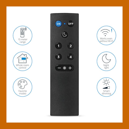 WiZ Connected Remote Light Switch, Works with All WiZ Products, Turn Lights On or Off, Brighten or Dim Room, Control Switch, 1 Pack
