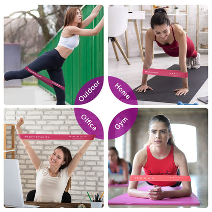 Resistance Bands for Working Out, Exercise Bands with 5 Resistance Levels Fit for Home Fitness, Strength Training, Natural Latex Resistance Band Include Instruction Guide and Carry Bag