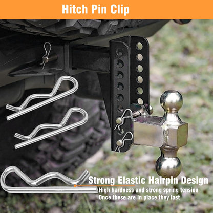 15 Pcs Heavy Duty Cotter Pins,Hitch Pins Clip R Clips Spring Retaining Wire Hair Pins Kotter Pin Strong Spring Tension Large Hardware Pins for Trailer Tractors Mower Carts Truck Pin Clip M3x60mm