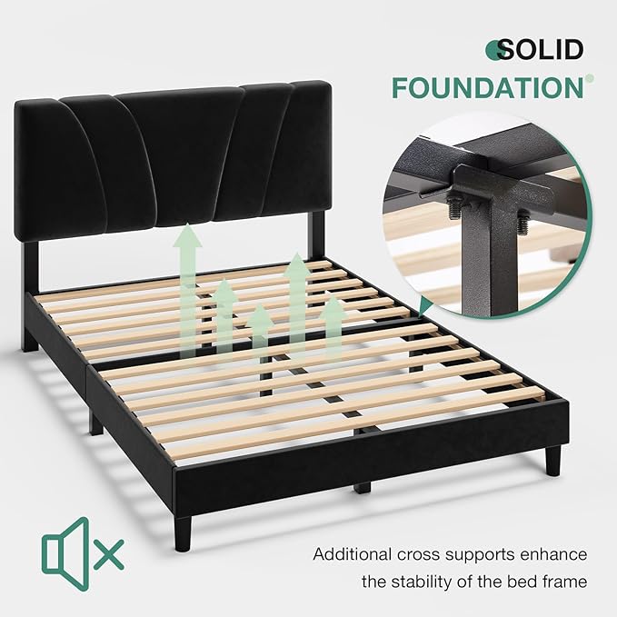 Novilla Queen Bed Frame, Queen Size Bed Frame