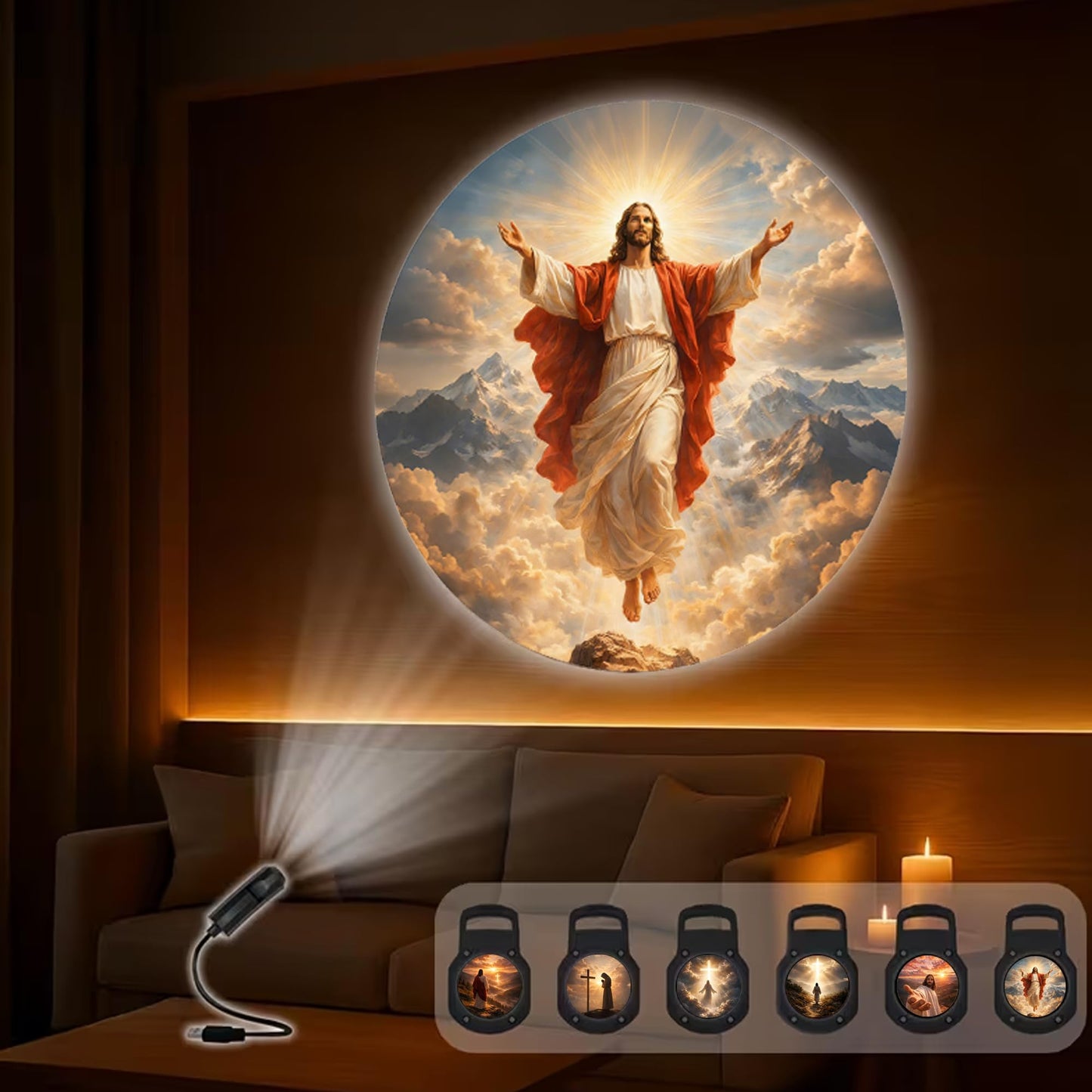 TnLnYn Tree of Life Projector Night Light 2-in-1 USB Mini LED Projection