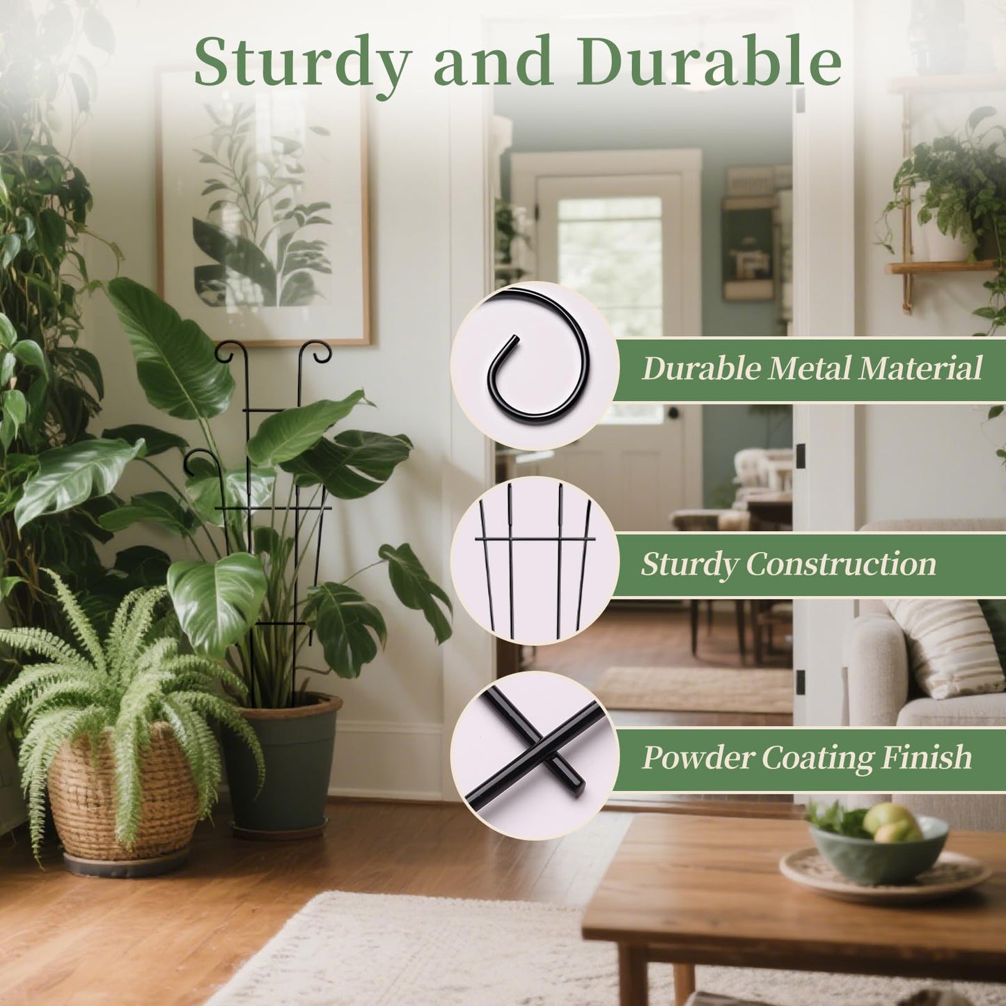 2 Pack 23.6 Inch Small Trellis for Potted Plants - Rustproof Garden Trellis for Potted Indoor Houseplants, Plant Support for Ivy, Pothos, Monstera, Hoya, Flower Vines (23inch/2 Pack)