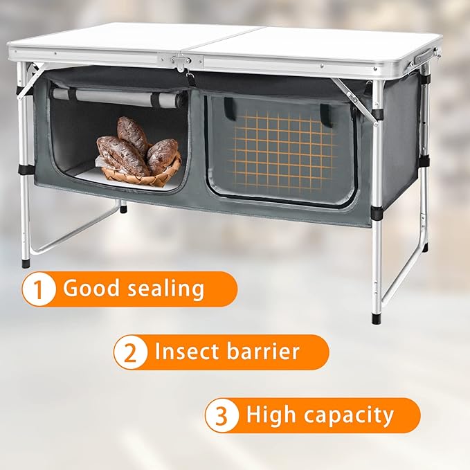 CampLand Outdoor Folding Table Aluminum Lightweight Height Adjustable