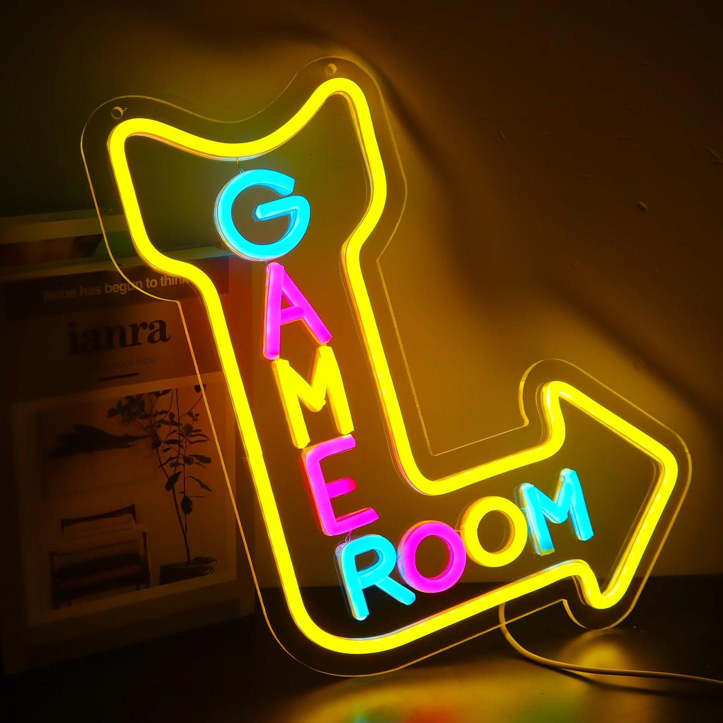 qbanziou Game Room Neon Signs for Wall Decor，Led Neon Light for Man Cave, Gamer Party Decorations Gifts