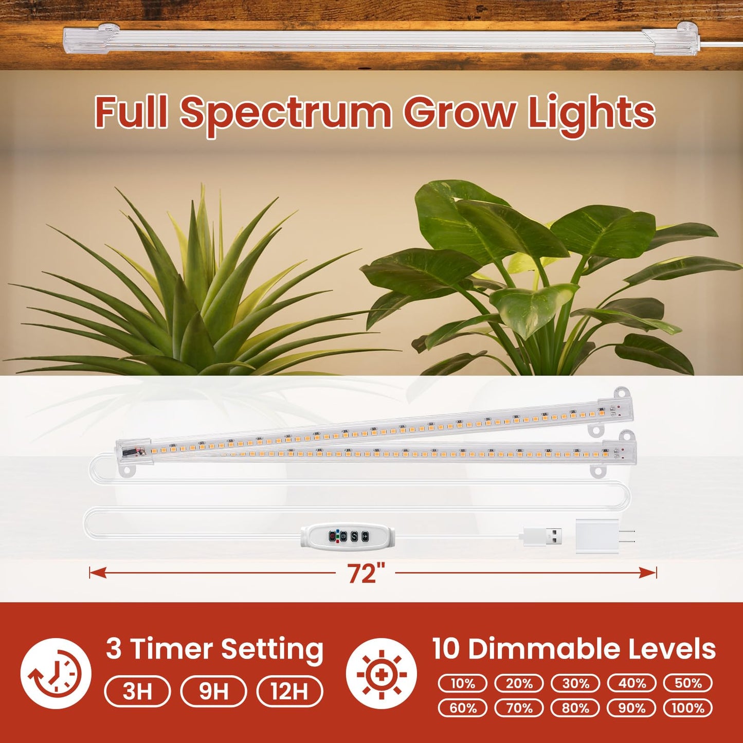 Plant Stand Indoor with Grow Lights, 4 Tiered Indoor Plant Shelf with Drawer, 48" Tall Corner Plant Stands for Indoor Plants, Metal Flower Display Shelves, Sturdy Ladder Plant Rack for Home, Patio