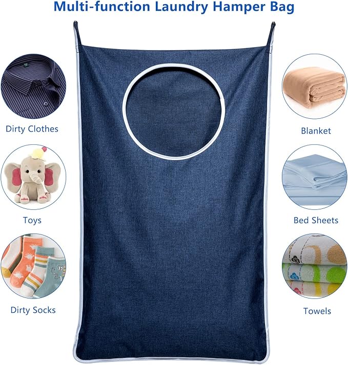 KEEPJOY XL Hanging Laundry Hamper Bag, Large 36"x22" Clothes Hanging Hamper
