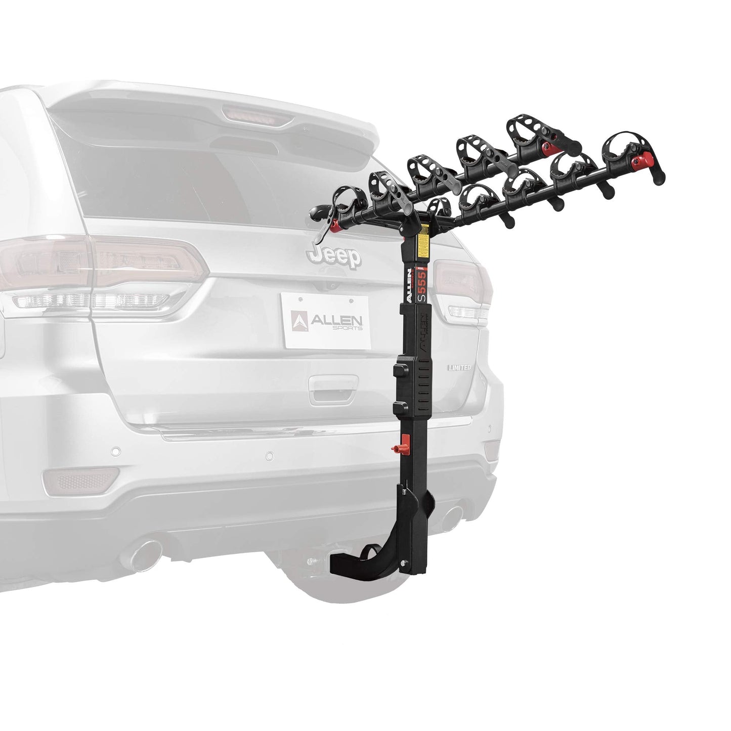 Allen Sports Premier Hitch Mounted 5-Bike Carrier, Model S555 , Black