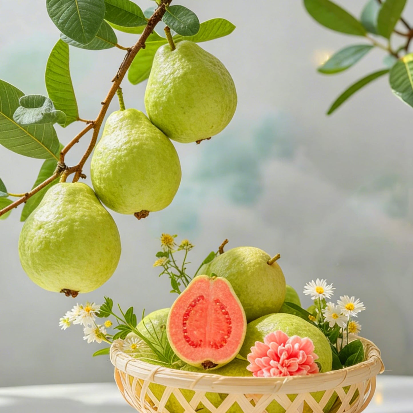Mixrug Dwarf Guava Seeds for Planting Outdoor, 15pcs Guava Tree Fruits Seeds Non-GMO Heirloom Sweet Edible Fruit, Sweet Juicy Fruits Plants in Your Home Garden