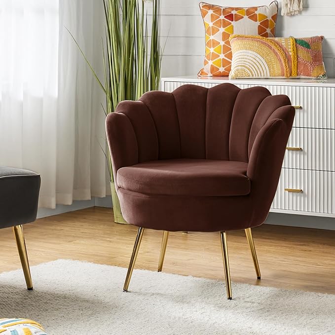 HULALA HOME Modern Velvet Accent Chairs Set of 2