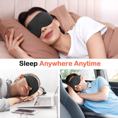 INNELO 3D Contoured Sleep Mask for Side Sleepers, 100% Light Blocking Sleeping Mask for Men & Women, Soft, No Pressure on Eyes, Airplane Blindfold for Travel, Night Eye Cover for Nap, Yoga, Grey