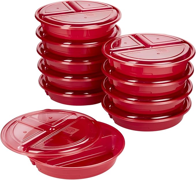 GoodCook Meal Prep Containers Set Microwave & Dishwasher-Safe Round Food