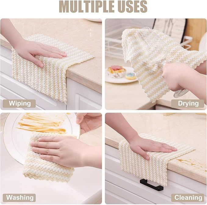 Homaxy 18 Pack Kitchen Dish Cloths, Ultra Soft and Absorbent Dish Towels