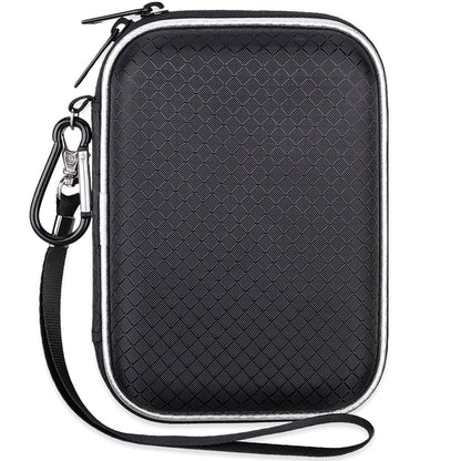 Lacdo External Hard Drive Carrying Case for Western Digital WD My Passport Mac for Ultra/WD Black P10/WD Elements 2.5 inch EVA Portable Storage Cable Case HDD 1TB 2TB 3TB 4TB 5TB Travel Cover, Black