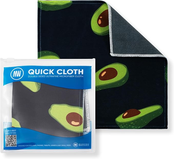Quick Cloth Microfiber Glasses Cleaning Cloths – 8x8, 1 Pack