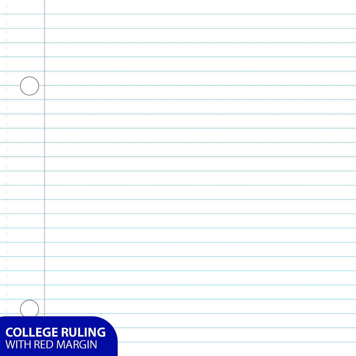 BAZIC Products Notebook College Ruled 1 Subject 80 Sheets Wireless Notebooks, Lined Composition Book, Assorted Color, 6-Pack