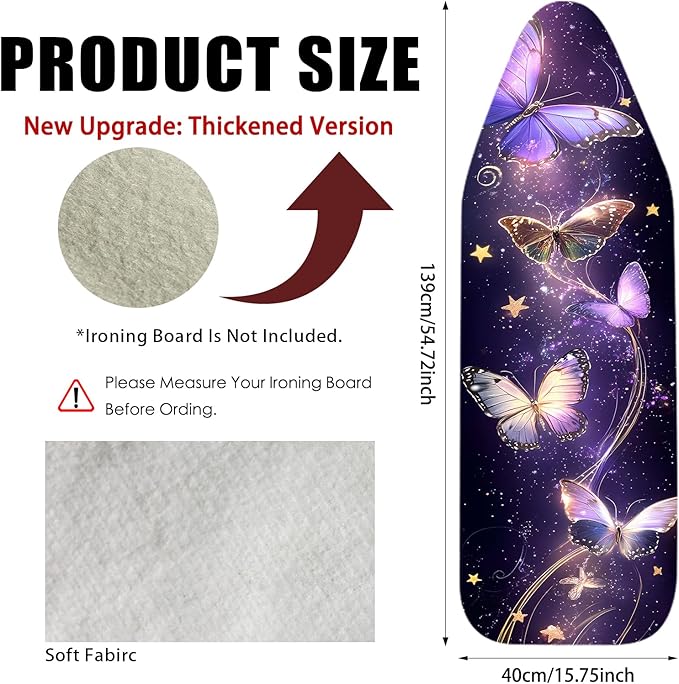 Nuxovilar Ironing Board Cover Needle Cotton 15x54 Inches | Ironing Board Cover