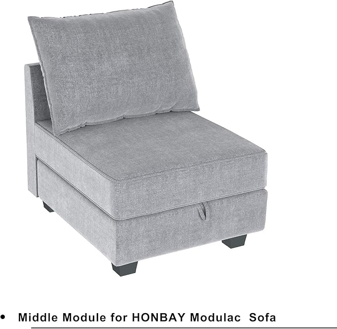 HONBAY Modern Fabric Middle Module