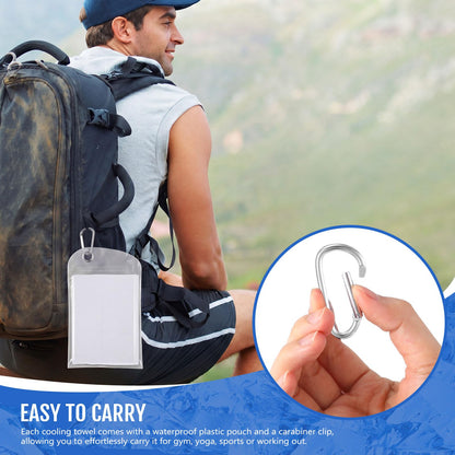 Hosuly 30 Pack Cooling Towels 40"x12" Cooling Neck Wraps Soft Breathable Chilly Towel Ice Towels Microfiber Workout Towel for Yoga Sport Running Workout Gym Camping Fitness Activities (Classic)