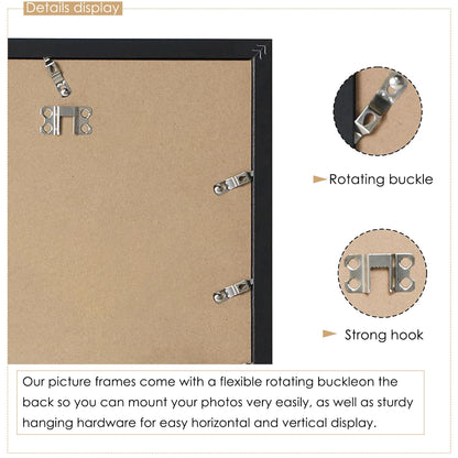DUENPY 14x26 Collage Picture Frame 4x6 Collage Picture Frame Displays Twelve 4x6 inch Photos Available Horizontal Wall Mounting Display and Vertical Black