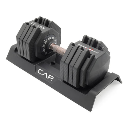 CAP Barbell ADJUSTABELL Adjustable 55 lb Hex Dumbbell Weights - Singles & Pairs | Multiple Handle Options