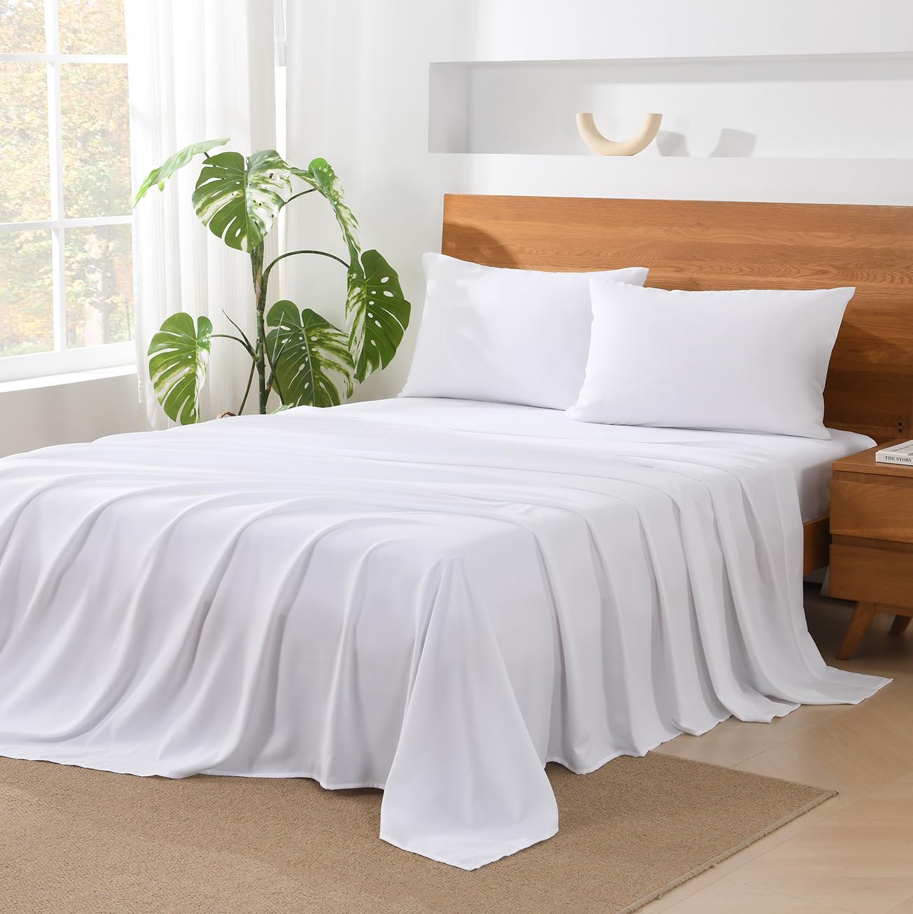 Andency Burnt Orange California King Comforter Set - 7 Pieces Terracotta Bed in a Bag Cal King Bedding Comforter Sets, Summer Solid Soft Lightweight Comforter with Sheets, Pillowcases & Shams
