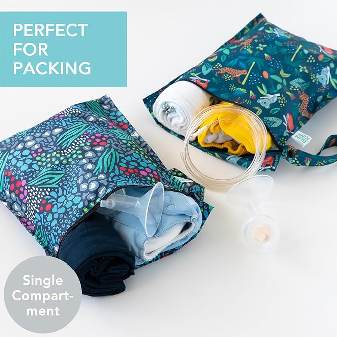 Bumkins Waterproof Wet Bag for Baby, Swim Suit, Cloth Diapers, Pump Parts