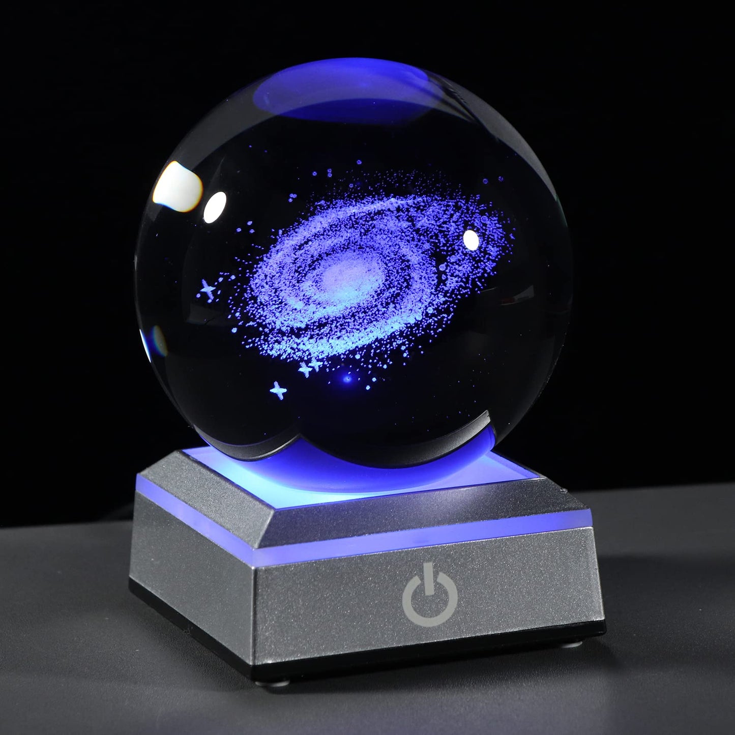 Qianwei 3D Galaxy Crystal Ball Space Astronomy Science Gift Room Decor Lamp