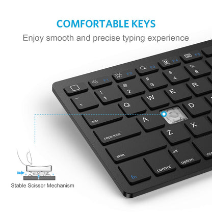 OMOTON Bluetooth Keyboard Compatible with iPad 10th Generation, iPad 10.2 (9th/8th/7th), iPad Pro 13/12.9/11 inch, iPad Air/Mini and More iOS Devices, White