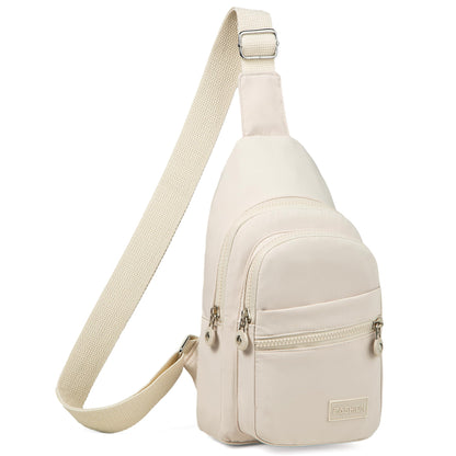 Small Sling Backpack Crossbody Sling Bag for Women, Chest Bag Daypack Fanny Pack Cross Body Bag for Outdoors Hiking Traveling - Black