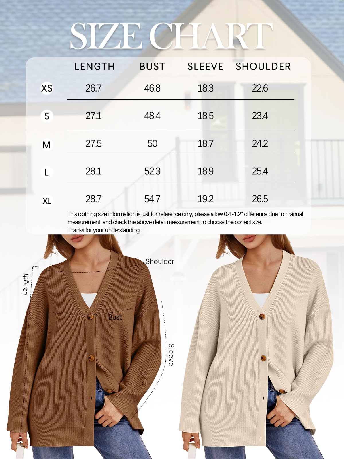 LILLUSORY Women Oversized Cardigan Sweater 2025 Fall Outfits Cloth Fashion V Neck Knit Button Front Casual Trendy Tops