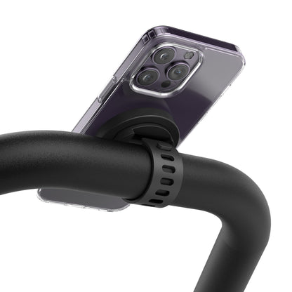 ENCASED Grip-X Magnetic Bar Mount, Compatible with MagSafe - Phone Holder for Gym, Home Fitness Bikes, Workout Equipment, Stroller and Cart Handlebars (iPhone 17, iPhone 16, 15, 14, 13 Series)