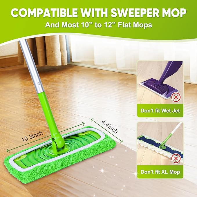 6-Pack Reusable Mop Pads Compatible
