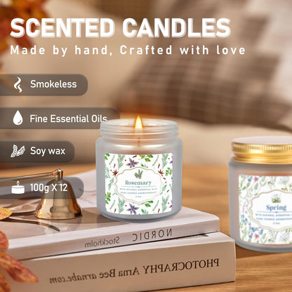 YOROXRG 24 Pack Scented Candles with Added Natural Essential Oils, 3.5oz, Suitable for Various Festivals, Parties, Yoga, and Home Scene