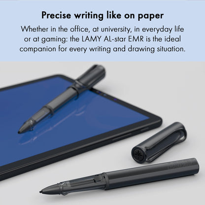 Lamy AL-star EMR black (POM tip) - Stylus Pen for many Android devices - Touchscreen pen with ergonomic grip - precise writing & drawing on digital media - with function button