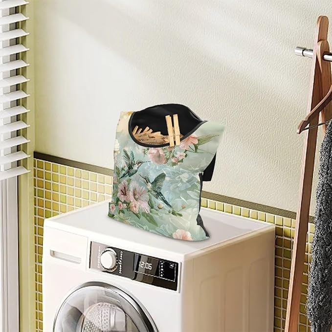2 Pcs Hummingbird Clothespin Bag
